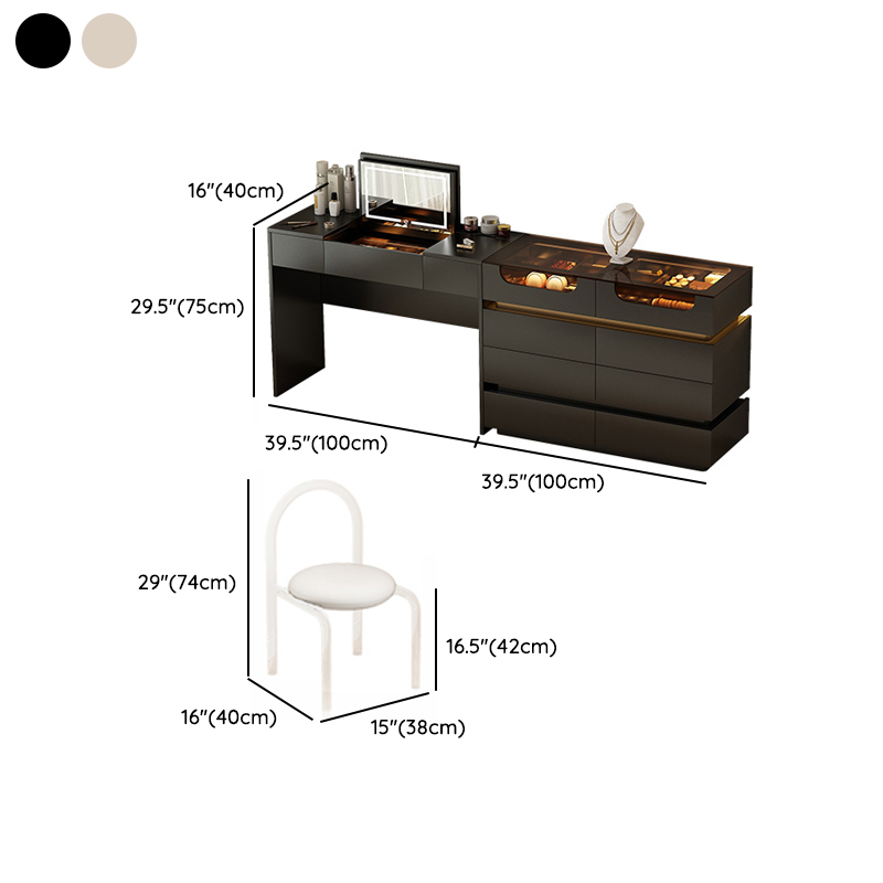 Lumber Vanity Set with Illumination Light, Scalable, Dividers, 2-in-1, Adjustable Touch and Brightness - image 23