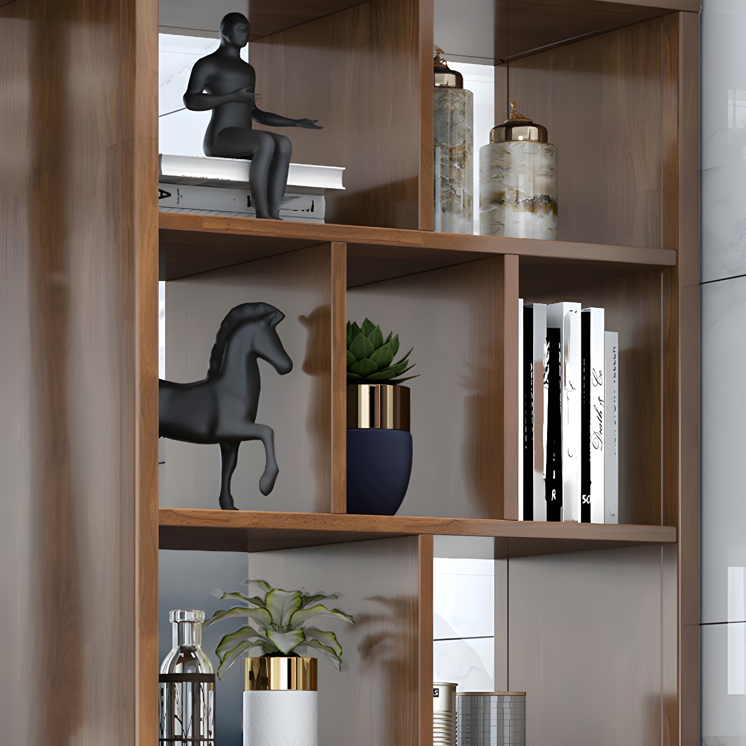 Solid Wood Modern Accent Cabinet with Doors and Drawers for Living Room - image 15