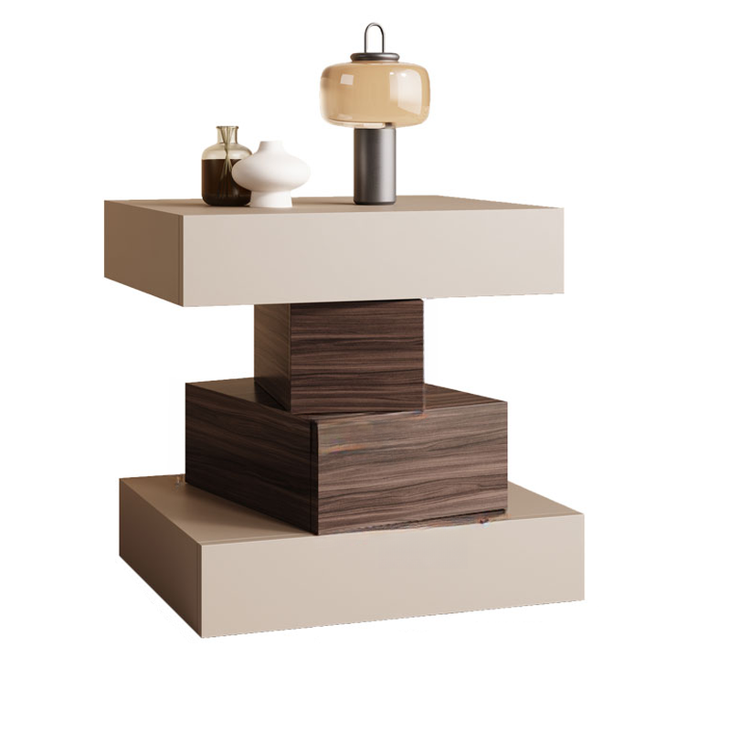 Scandinavian Synthetic Leather Drawer Storage Nightstand with 4 Drawers - image 14