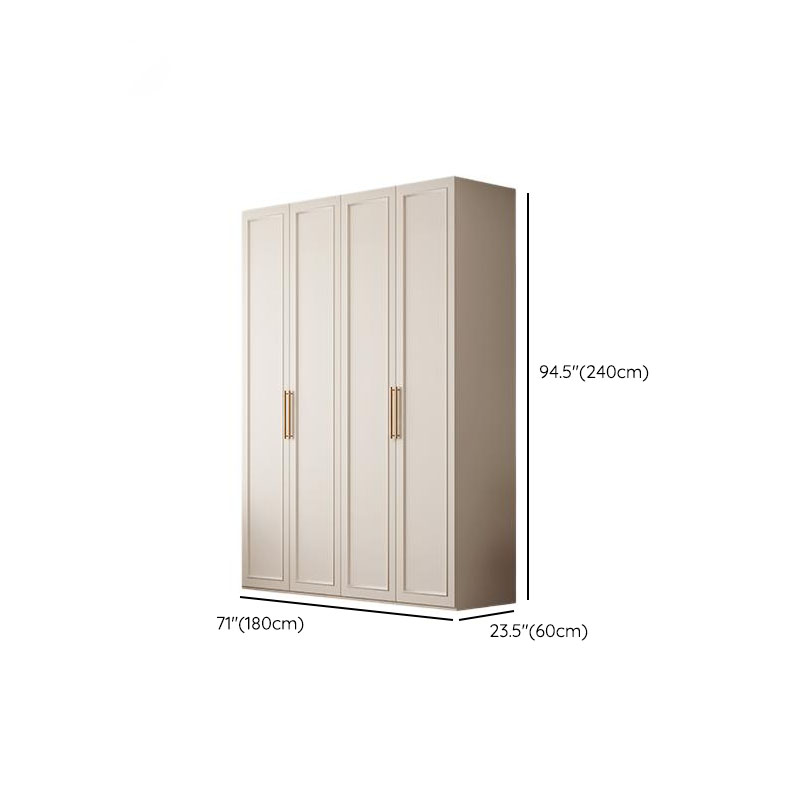 White Casual Wood Independent Armoire Cabinet with Compartments, Soft Close Door, and Interior Shelves - image 21