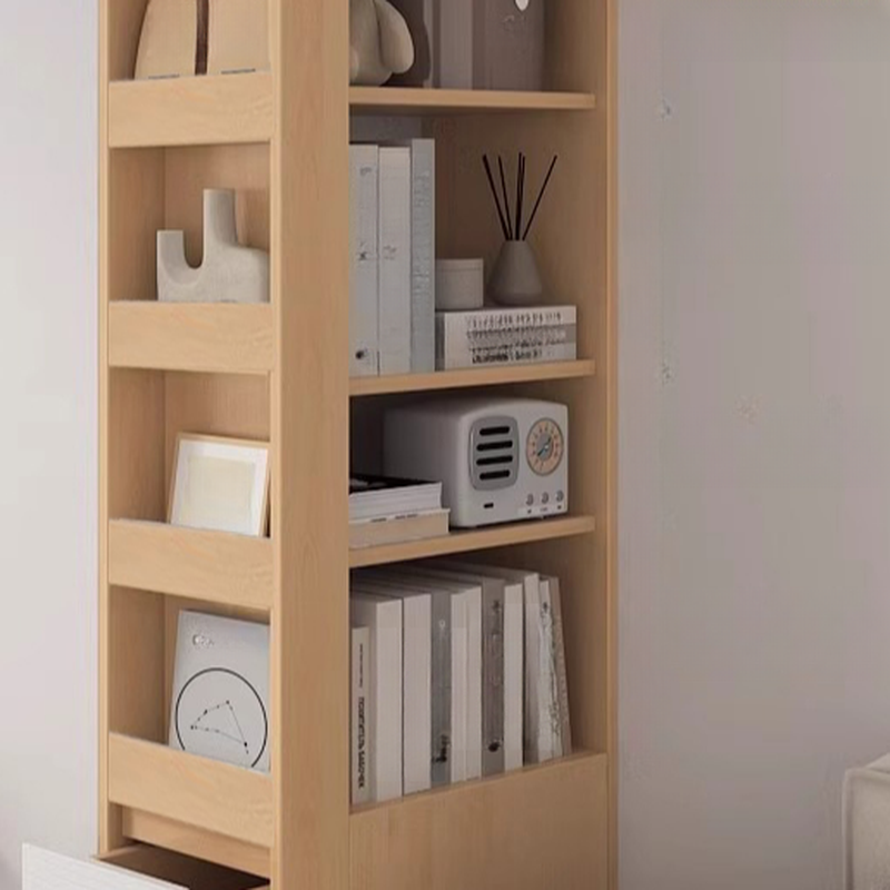 Modern Simple Style Rectangular Decorative Cabinet with 4 Exterior Shelves, Lumber Countertop in Wood Color, Soft Close Drawer, and Stain Resistant - image 4