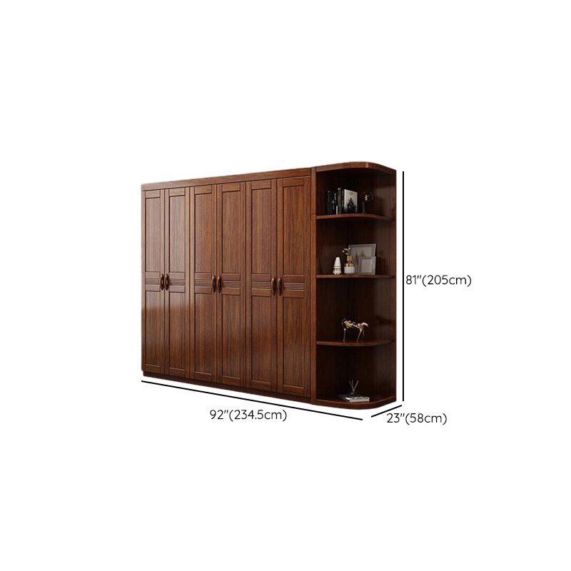 Sepia Modish Laminate Armoire Cabinet with Soft Close Door, Interior Shelves, and Clothing Rod - image 9