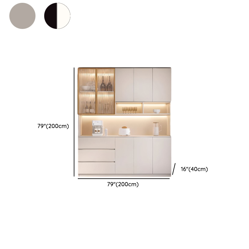 Trendy Sideboard with 3 Drawers, Cupboard, Wide/Standard/Narrow Sizes, 2/1 Shelves, Cabinets, and Glass-panel Door - image 61