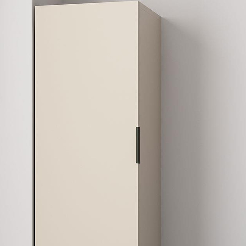 Rectangle Utility Cabinet with Locker, Glass Door, Pull Bars, White/Espresso/Off White Top, Soft Close Drawer, and Light - image 11