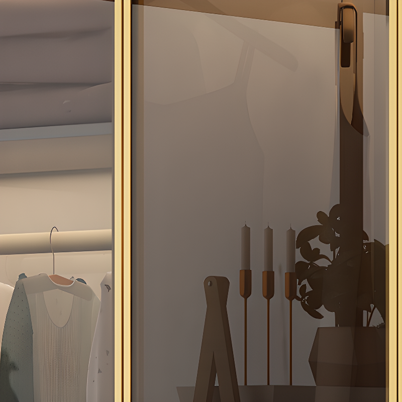 White Trendy Reclaimed Wood Almirah with Soft Close Drawer, Interior Shelves, and Hanging Rod - image 5