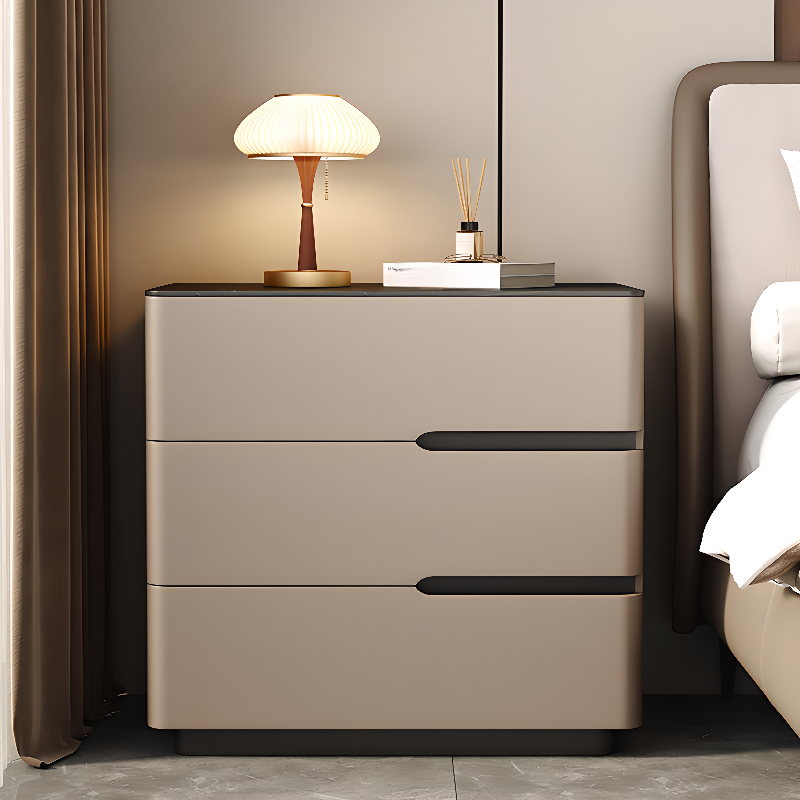 Organic Modern Nightstand With Drawer Organization Featuring Stone Countertop - image 10