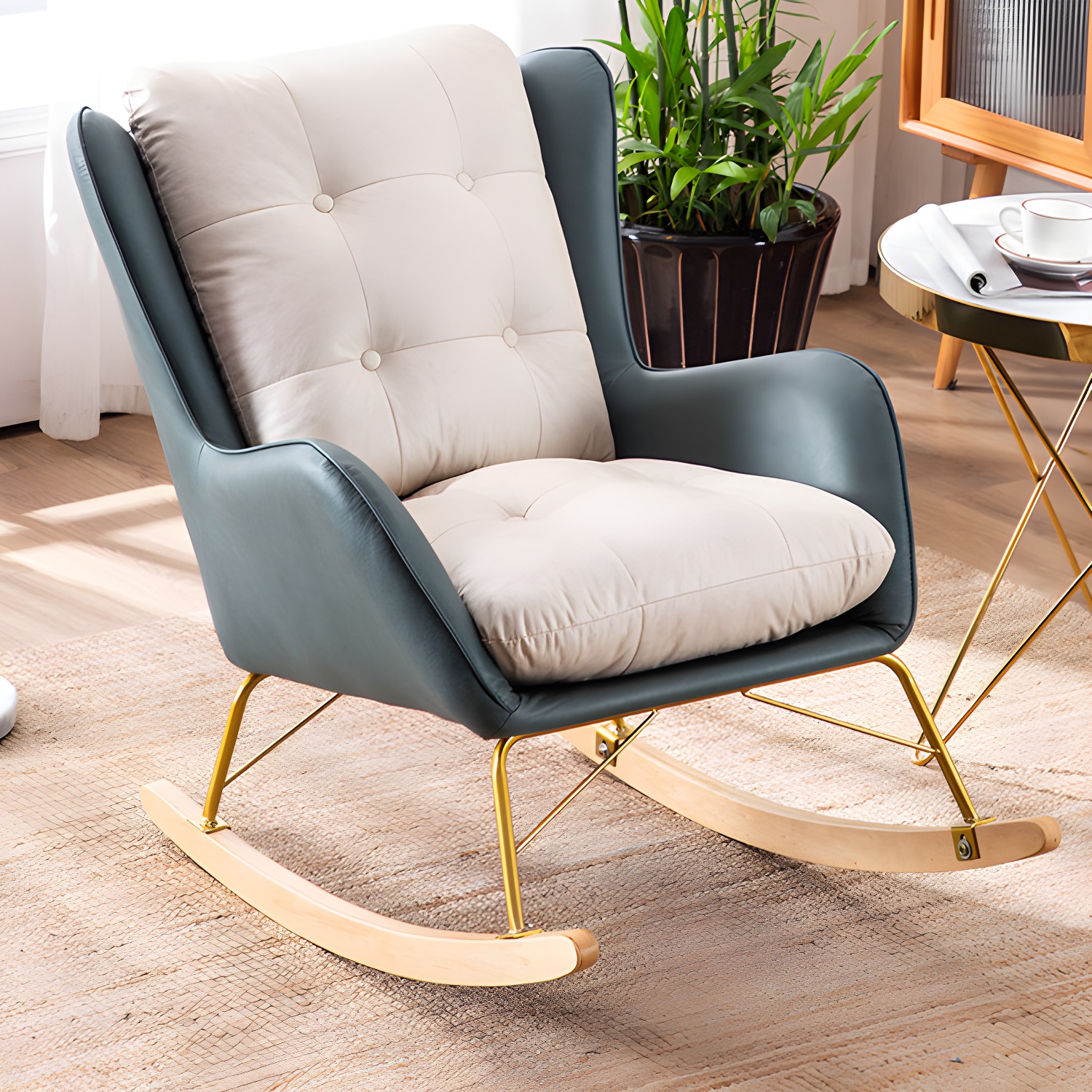 Modern Style Lounge Leisure Rocking Chair Home Lazy Sofa Chair - image 8