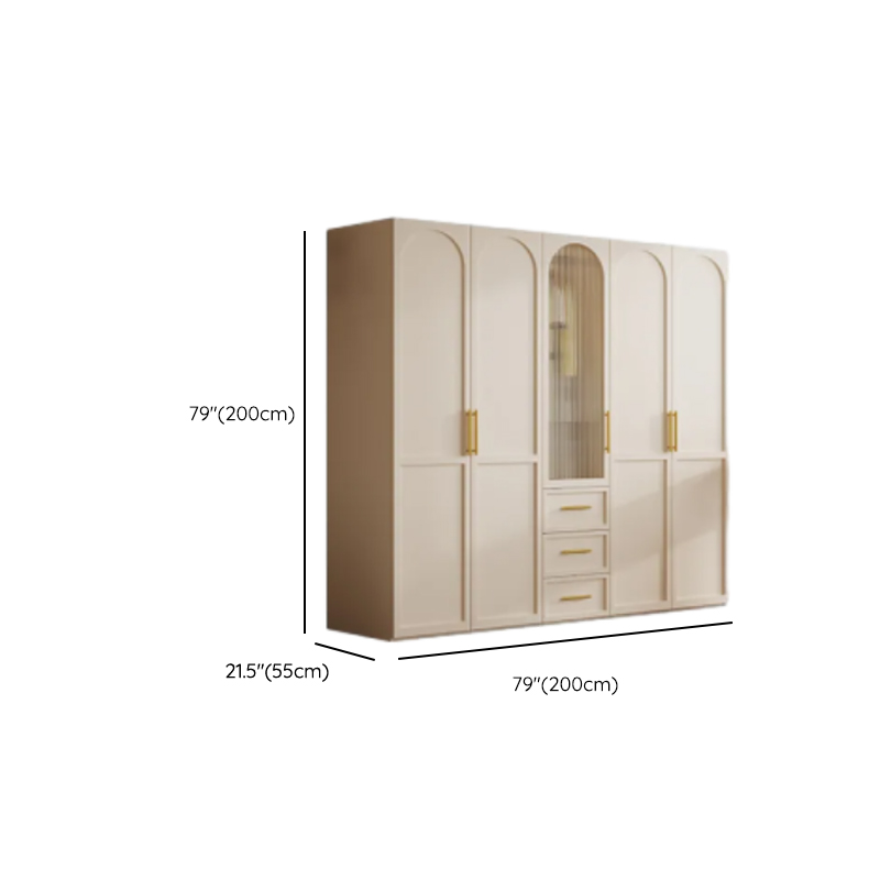 Simplistic White Detached Almirah with 3 Drawers, Interior Shelves, and Hinged Door - image 17