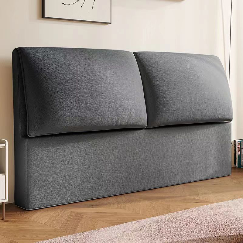 Trendy Panel Headboard in Natural Wood with No Distressing, Rectangle Shape for King/Queen/Full Bed, Cotton Upholstery, Standard Height - image 2
