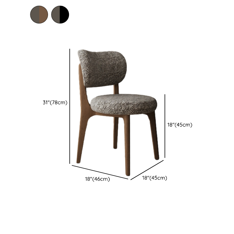 Modish Dining Room Side Chair with Padded Upholstery, Timber Legs, and Low Back - image 11