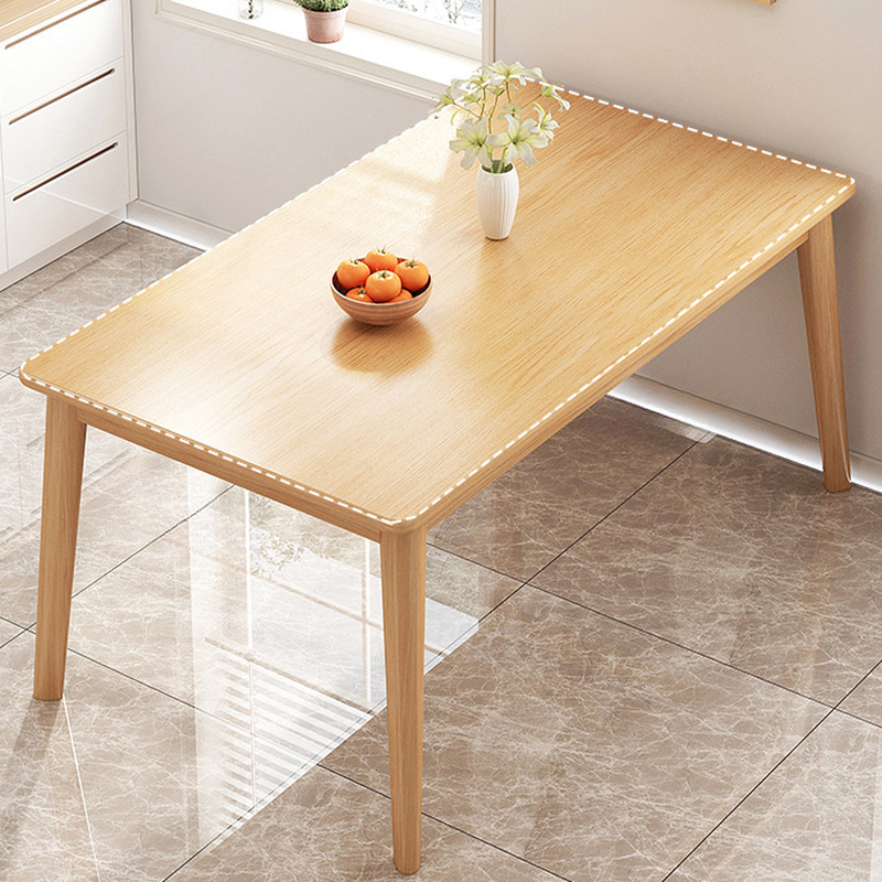 Rectangular Dining Table Set with Recycled Wood Fixed Table, Padded Chair Back, and Separable Design - image 7
