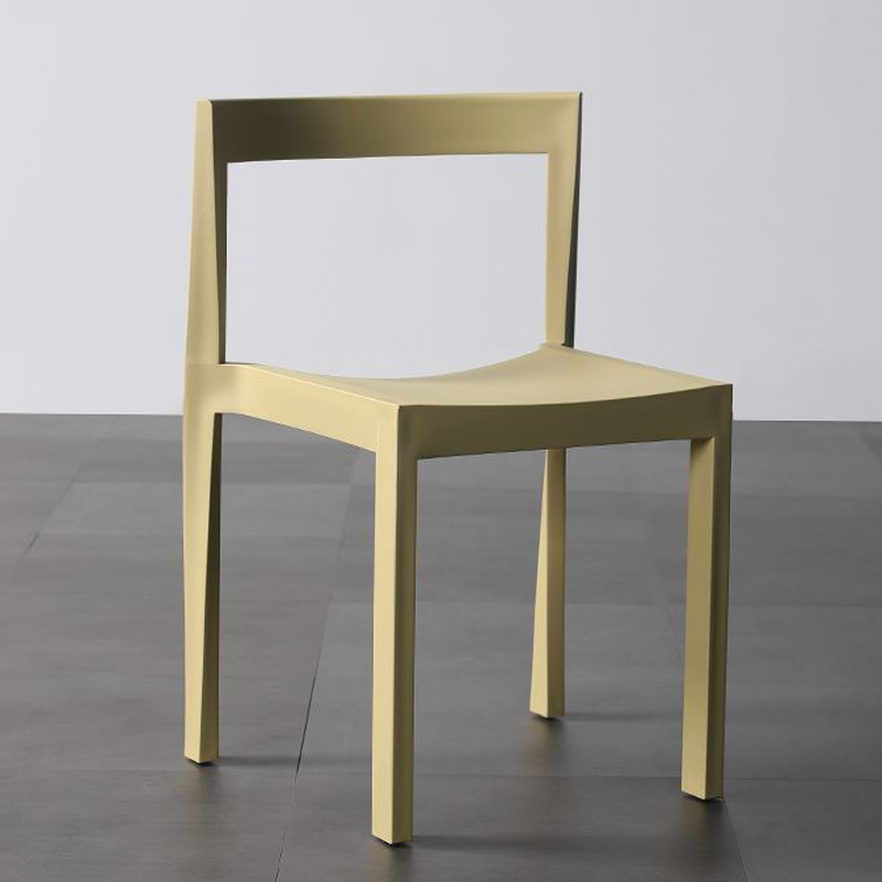 Simplistic Side Chair with Cerulean/Olive Green/Crimson Polymer Legs and Stackable Uncovered Back - image 5
