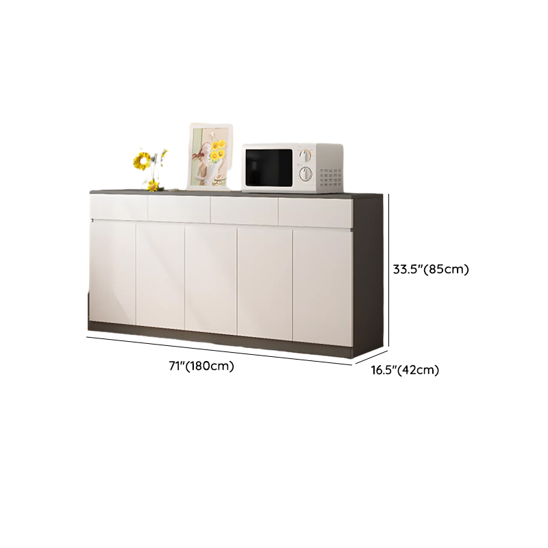 Simple Sideboard with Multiple Drawers, Closet Cabinet, Standard and Narrow Sizes, 1 or 2 Shelves, Wood Countertop, 2 to 5 Doors - image 27