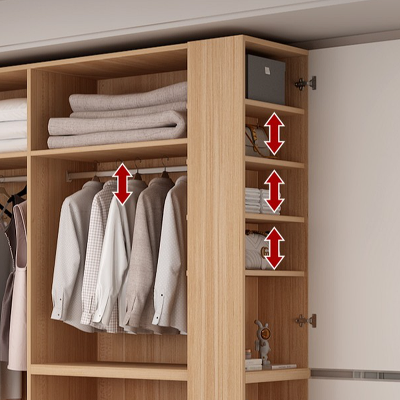 White Manufactured Wood Independent Cabinet Armoire with Soft Close Drawer, Soft Close Door, Interior Shelves, and Nook - image 10