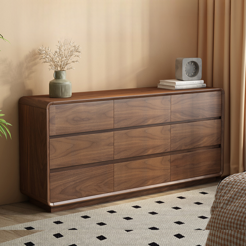 Cocoa Casual Rubberwood Double Dresser/Lingerie Chest with 9 Drawers/6 Drawers/8 Drawers Horizontal/Vertical