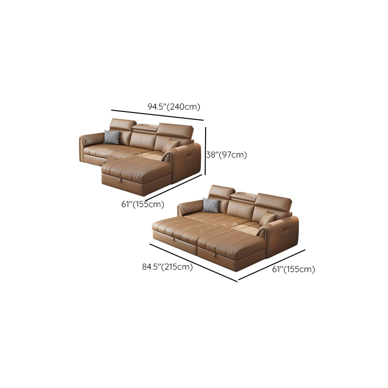 Coffee L-Shape/Straight Right Hand Facing/Horizontal Sofa Chaise/Convertible Sofa with Under-seat-storage for Seats 5/Seats 2/for 6 - image 13