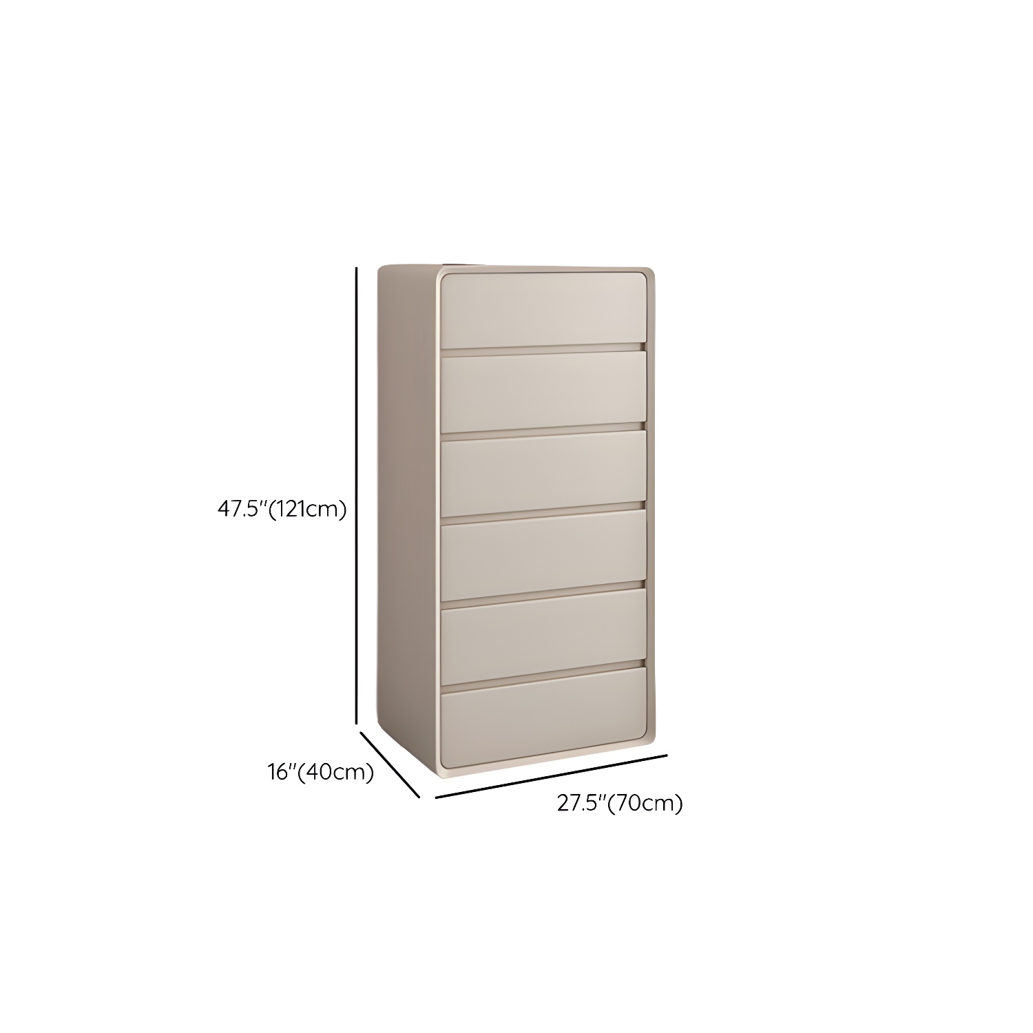 Narrow Modern White Wood Dresser with Soft Close Drawers for Living Room - image 20