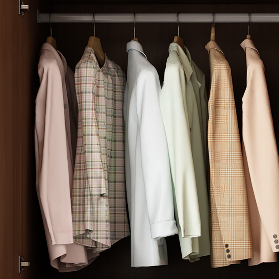 Sepia Modish Laminate Wardrobe Closet with Interior Shelves and Clothing Rod - image 6