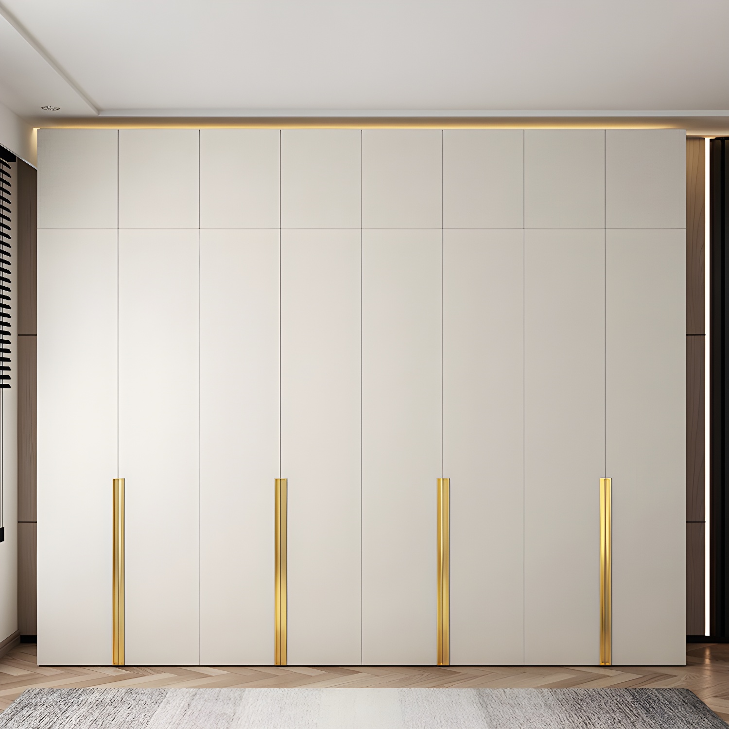 Modern White Wood Armoire with Drawers, Clothing Rod, and Shelves - image 11