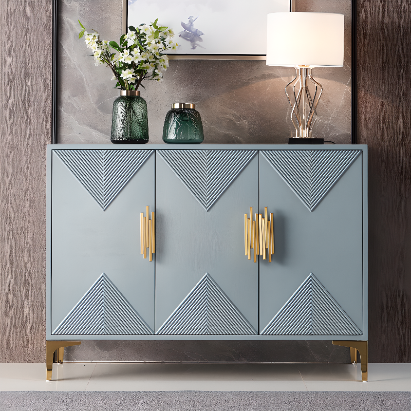 Glamorous Self-supporting Cerulean Accent Cabinet/Accent Chest for Drawing Room - image 4