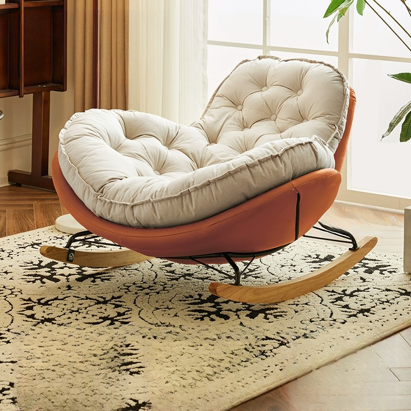 Simple Scratch-tolerant Upholstered Porch Rocker: Padded - image 6