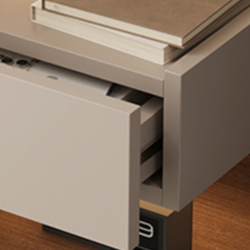 Modish Nightstand With Drawer Organization Featuring 2 Drawers, 1 Shelf, and Lumber Countertop - image 12