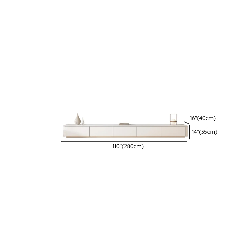 Ivory Rectangular Wall-supported TV Stand with 6 Drawers/5 Drawers - image 35