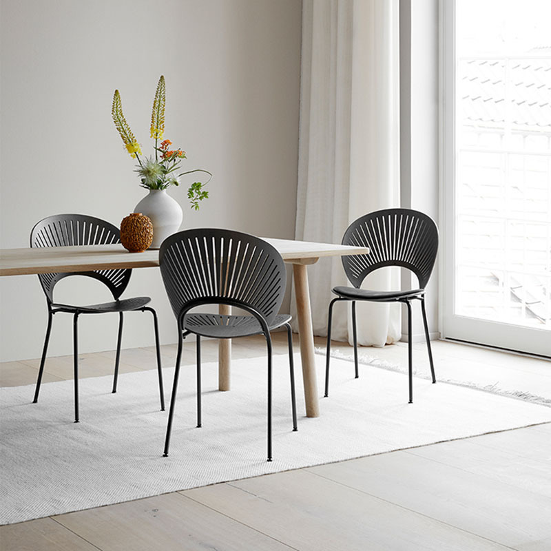 Dining Room Sturdy Side Chair with Outlined Frame and Foot Pads - image 6