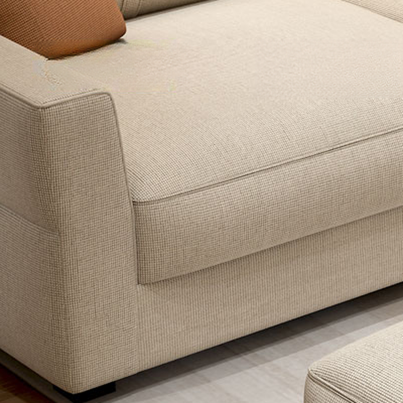 Standard Sofa/Single Sofa with Loose Back, Flannel Upholstery in Light Gray, Arm Included, 4/3 Pillows - image 6