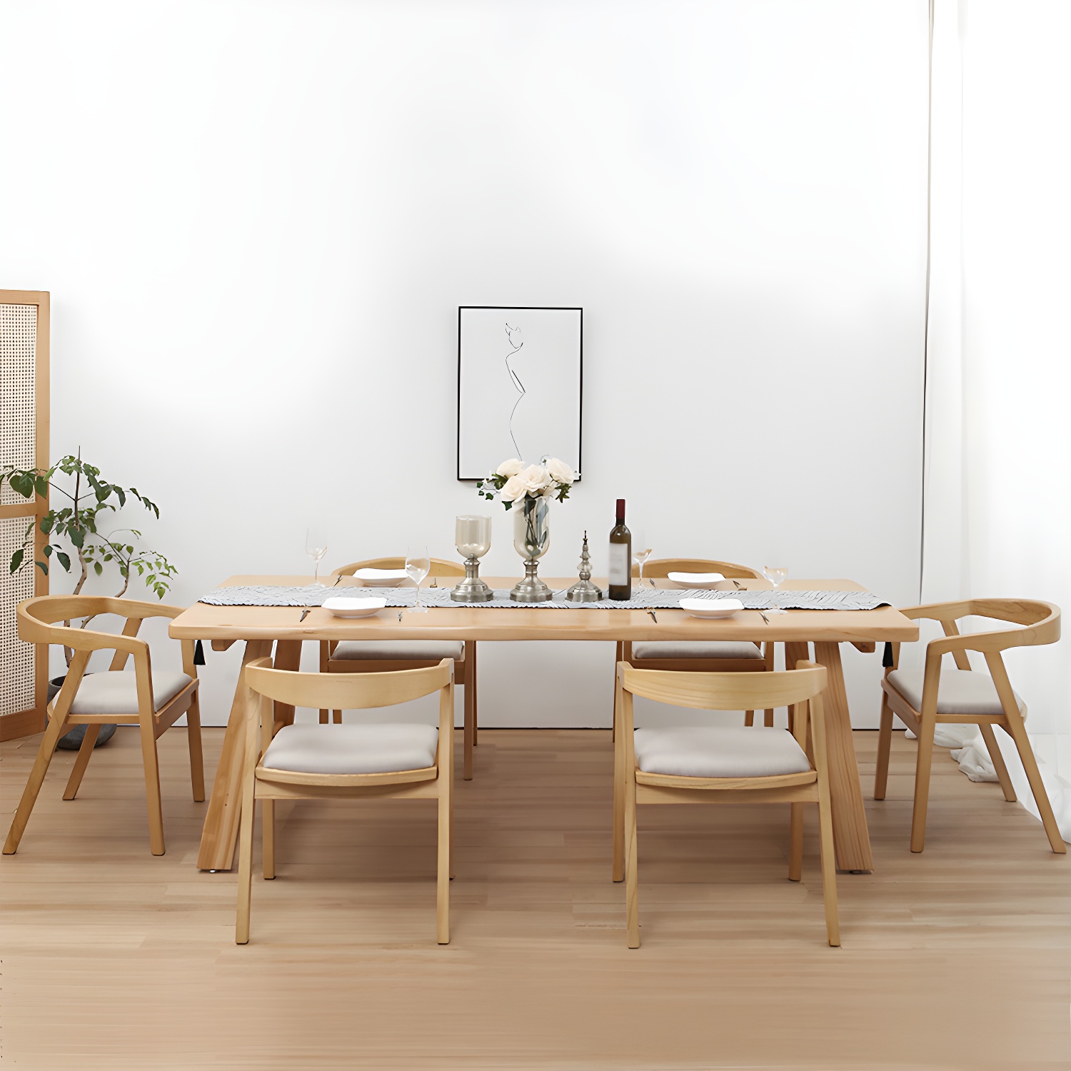 Home Pine Dining Room Set 1/2/5/7 Pieces Modern Dining Room Table Set - image 3