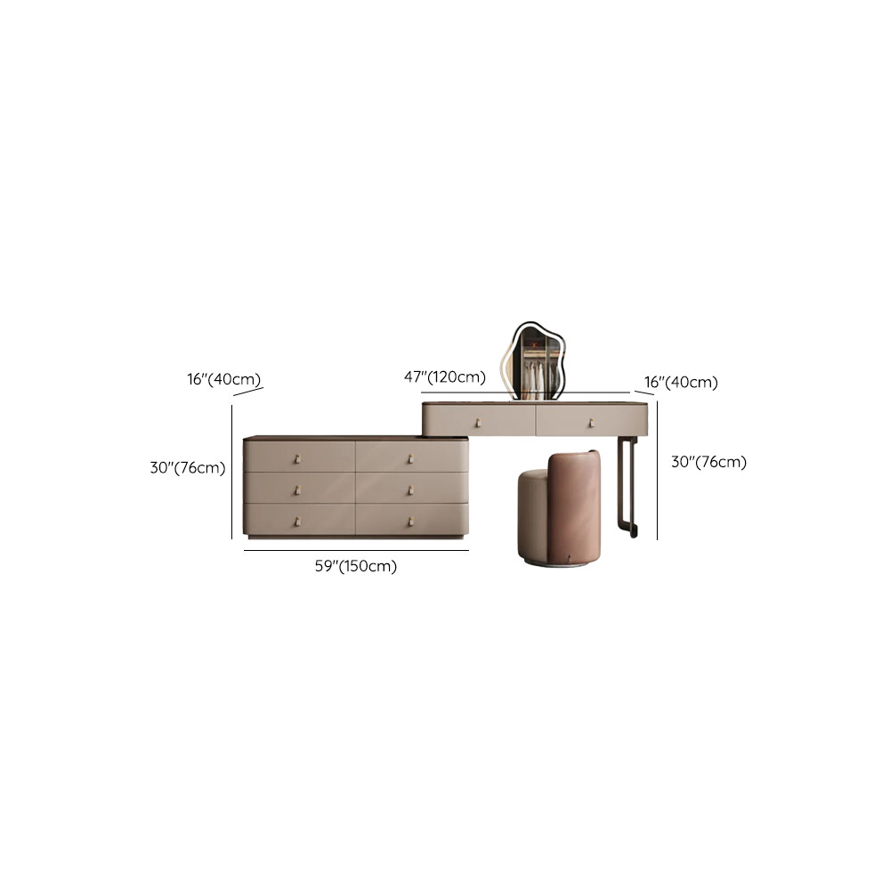 Tan Vanity Set with Scalable Telescopic and Push-Pull Features - image 19