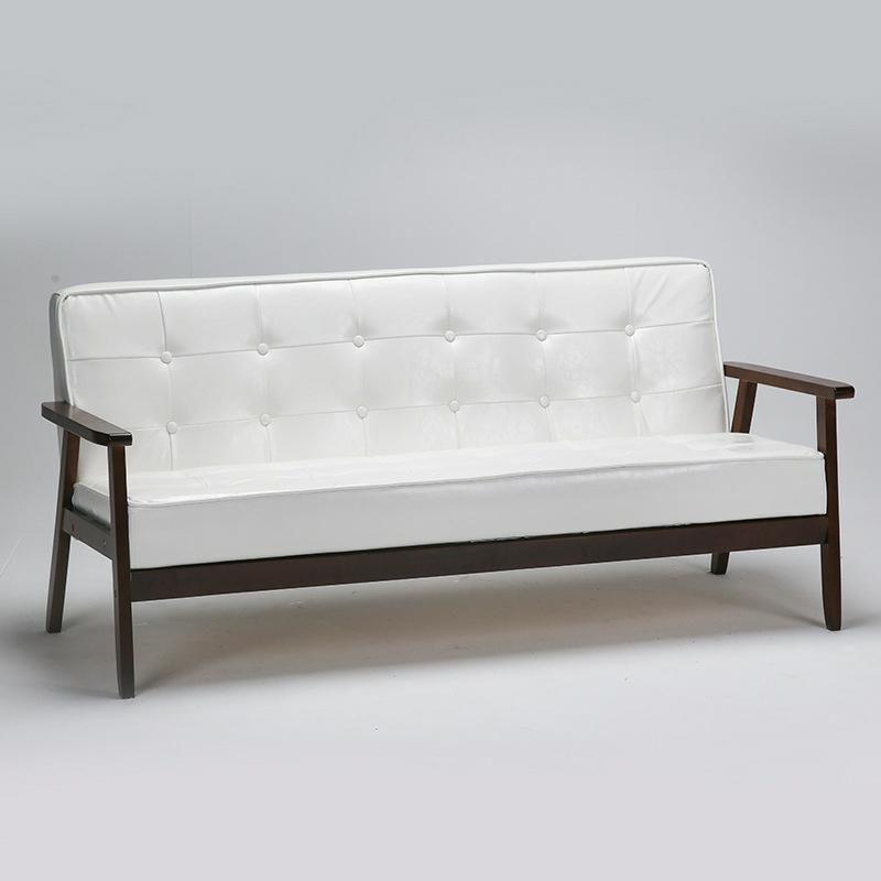 Modern Wood Frame Tufted Back Sofa with Cotton Seat Sleek and Stylish Seating - image 8
