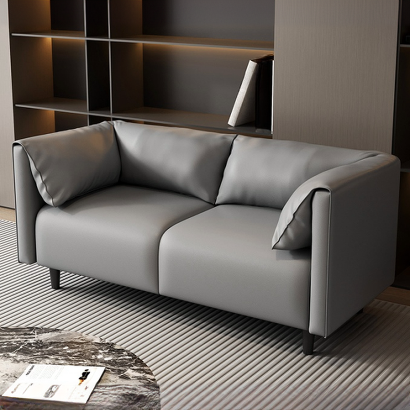 Drawing Room Loveseat with Light Gray/Olive Green/Amber Color Upholstery and Armrest - image 6