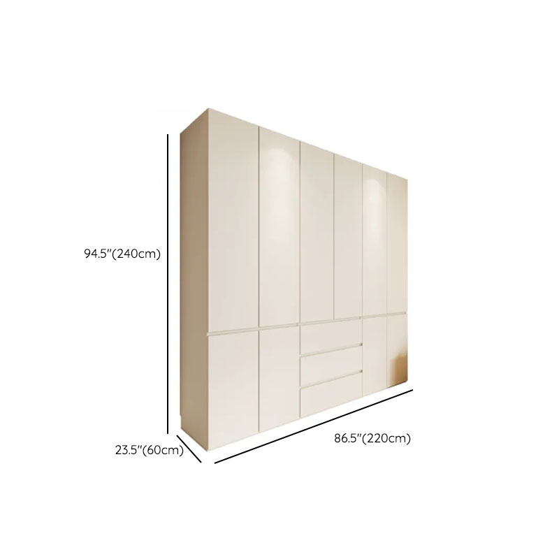 Beige Manufactured Wood Independent Wardrobe Closet with Soft Close Drawer, Soft Close Door, Interior Shelves, and Articulated Mechanism - image 21