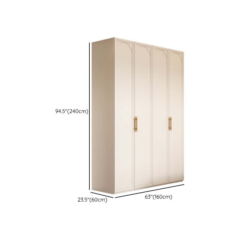 White Minimalist Laminate Wardrobe Closet with Compartments, Soft Close Door, Interior Shelves, and Clothing Rod - image 14