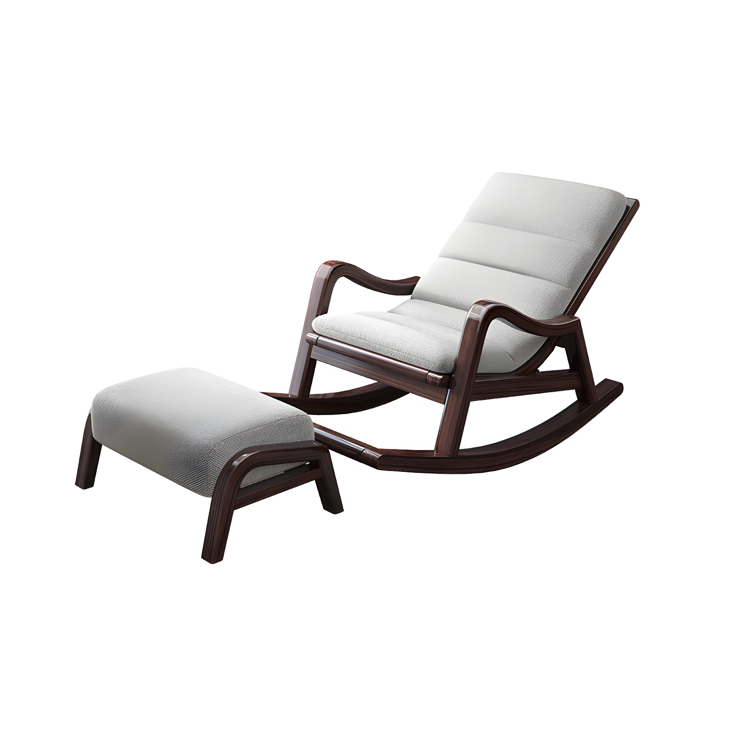 Reclining Solid Wood Living Room with Dark Legs Traditional Rocking Chair - image 5