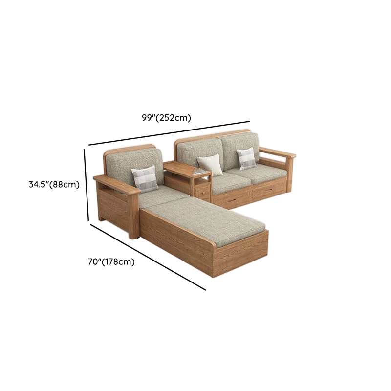Versatile Straight/L-Shape Sofa/Sofa Recliner in Cotton for 5/Seats 2/1-seater with Drawer Storage and Horizontal/Left Orientation - image 18