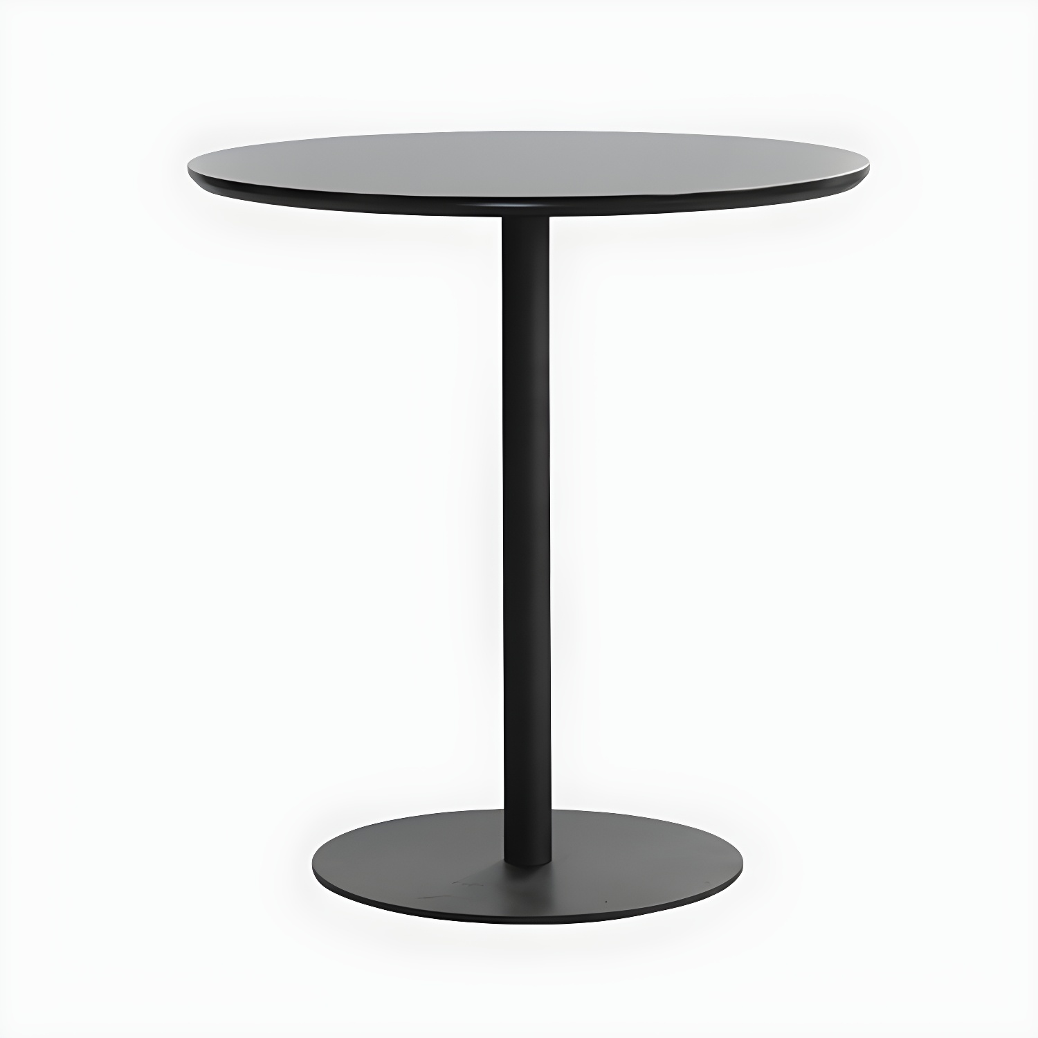 Round Tulip Base Casual Dining Table Four-Color Fixed Table with Solid Wood
