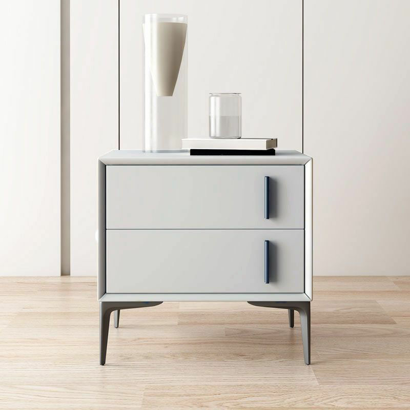 Trendy Multi Color Pu Drawer Storage Nightstand with 2 Drawers & Leg