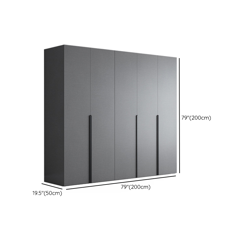 Trendy Dove Grey Wooden Wardrobe with Interior Shelves, Soft Close Door & Hanging Rod - image 26