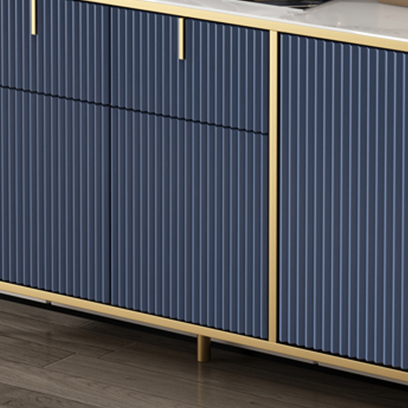 Glam Wood Sideboard Credenza with Cabinets and Drawers Assembly 40cm Width x 90cm Height - image 10