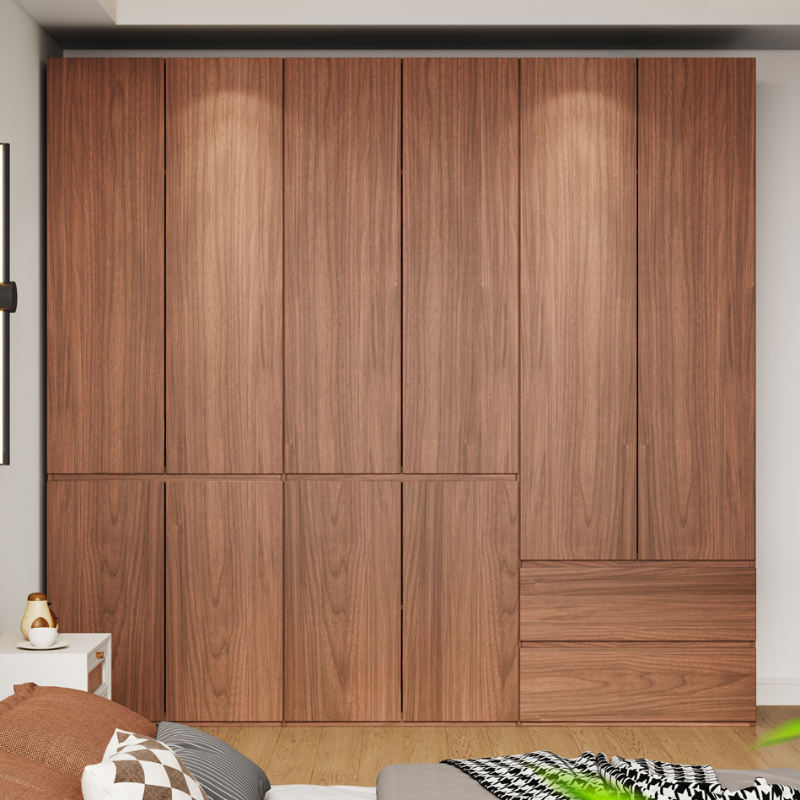 Acorn Minimalist Laminate Independent Wardrobe Closet with Soft Close Drawer, Soft Close Door, and Interior Shelves