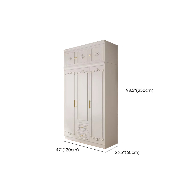 White Simple Timber Wardrobe Closet Soft Close Drawer Soft Close Door Interior Shelves - image 20