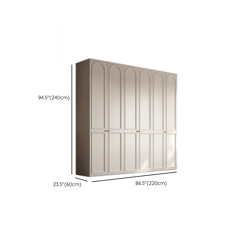 White Casual Wood Independent Armoire Cabinet with Soft Close Drawer, Soft Close Door, and Interior Shelves - image 23