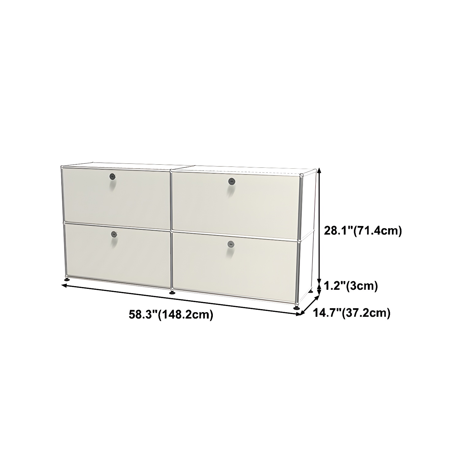 Modern Storage Sideboard Metal Sideboard with Drawer for Home - image 17