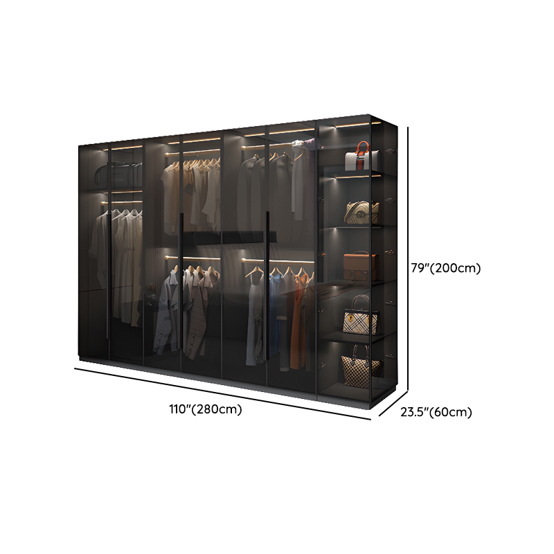 Midnight Black Unattached Lumber Armoire Cabinet with Soft Close Door, Interior Shelves, Clothing Rod and Soft Close Drawer - image 17