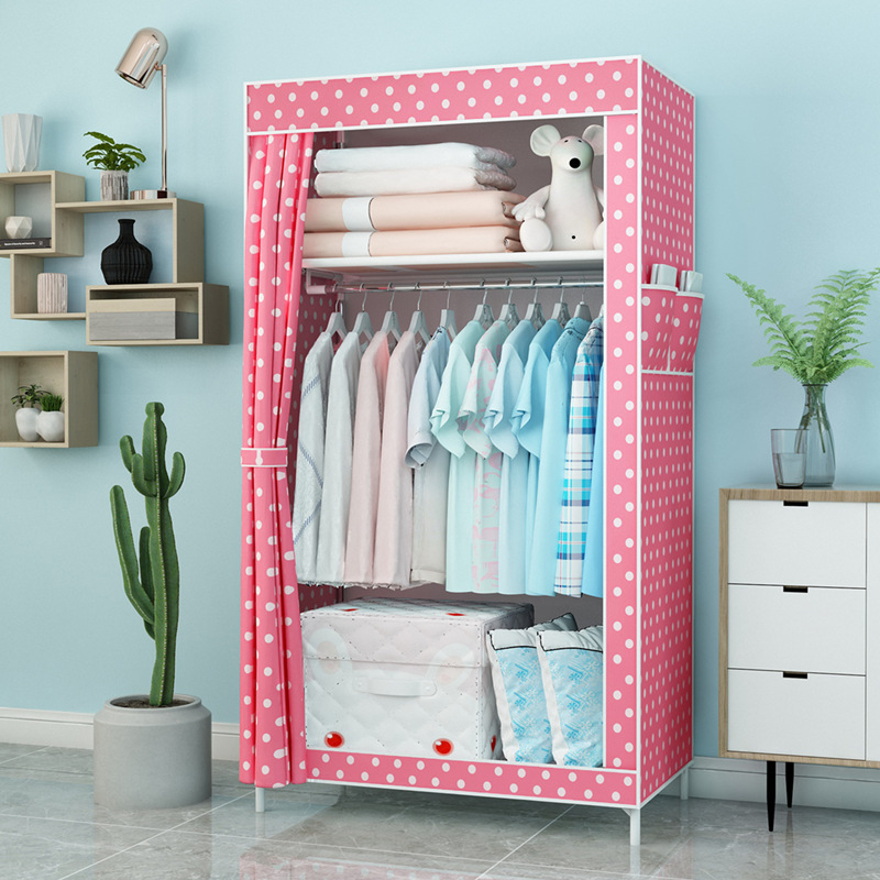 Modish Alloy Unfixed Wardrobe Closet with Interior Shelves and Clothing Rod - image 6