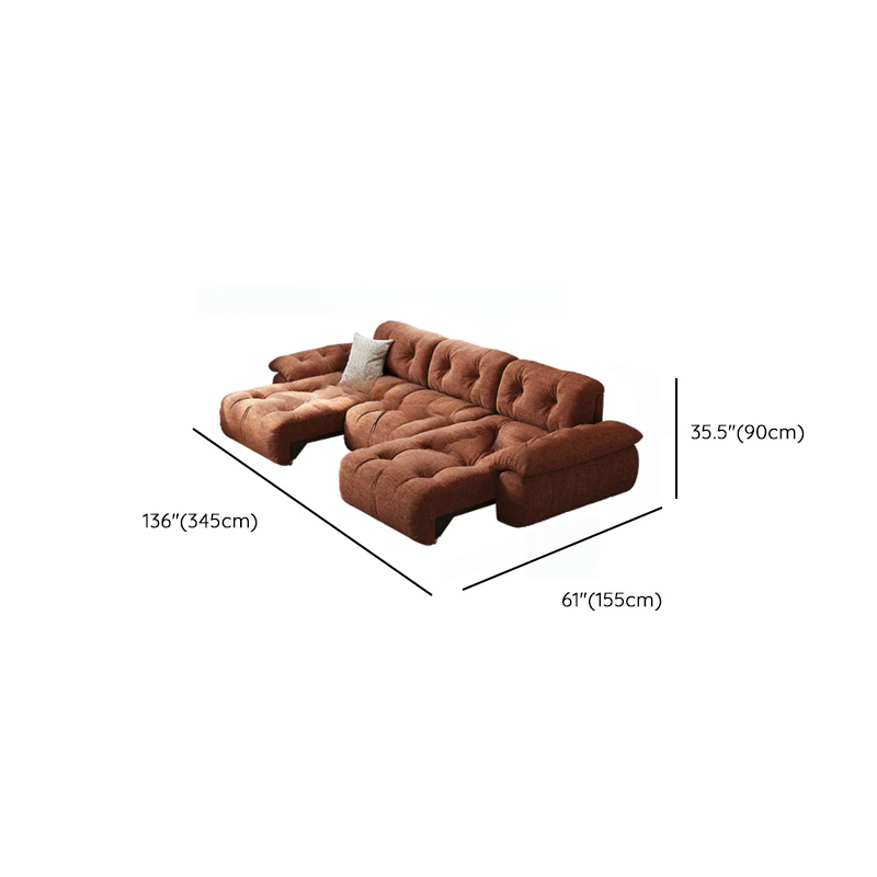 Standard/Single Sofa in Soft-pile Fabric, Amber Color with 1 Pillow - image 15