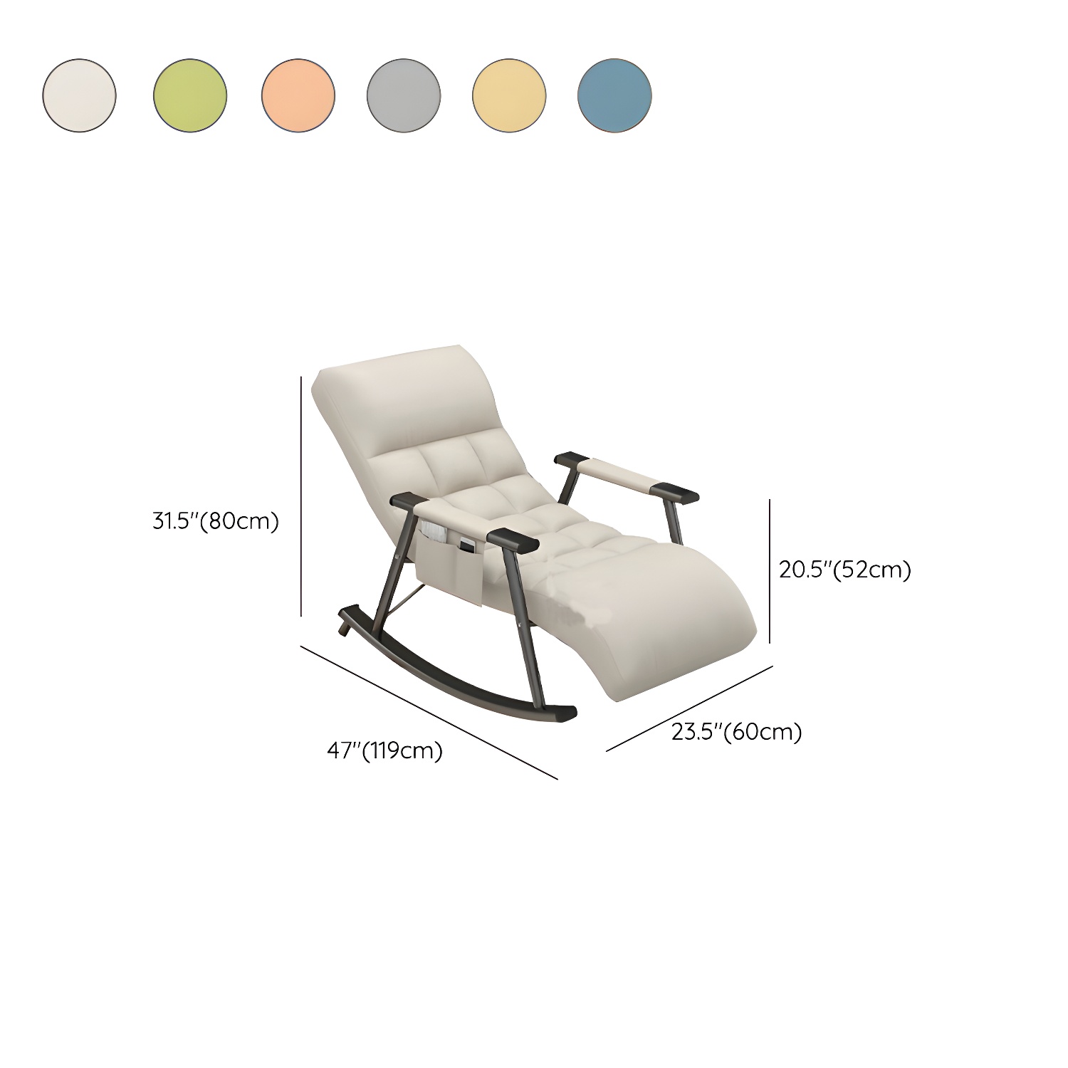 Stylish Tufted Upholstered Rocking Chair - Modern Design for a Comfy Home - image 20