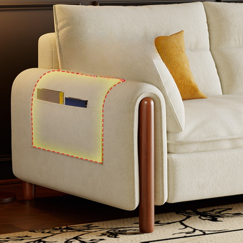 Antique Straight Sofa Chaise for 6, Horizontal Orientation with Round Arm - image 8